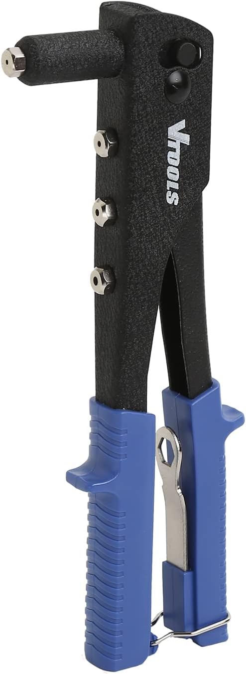 VTOOLS Professional Single Hand Manual Heavy Duty Rivet Gun With Compact Design, Blue, VT2125 - Image 3