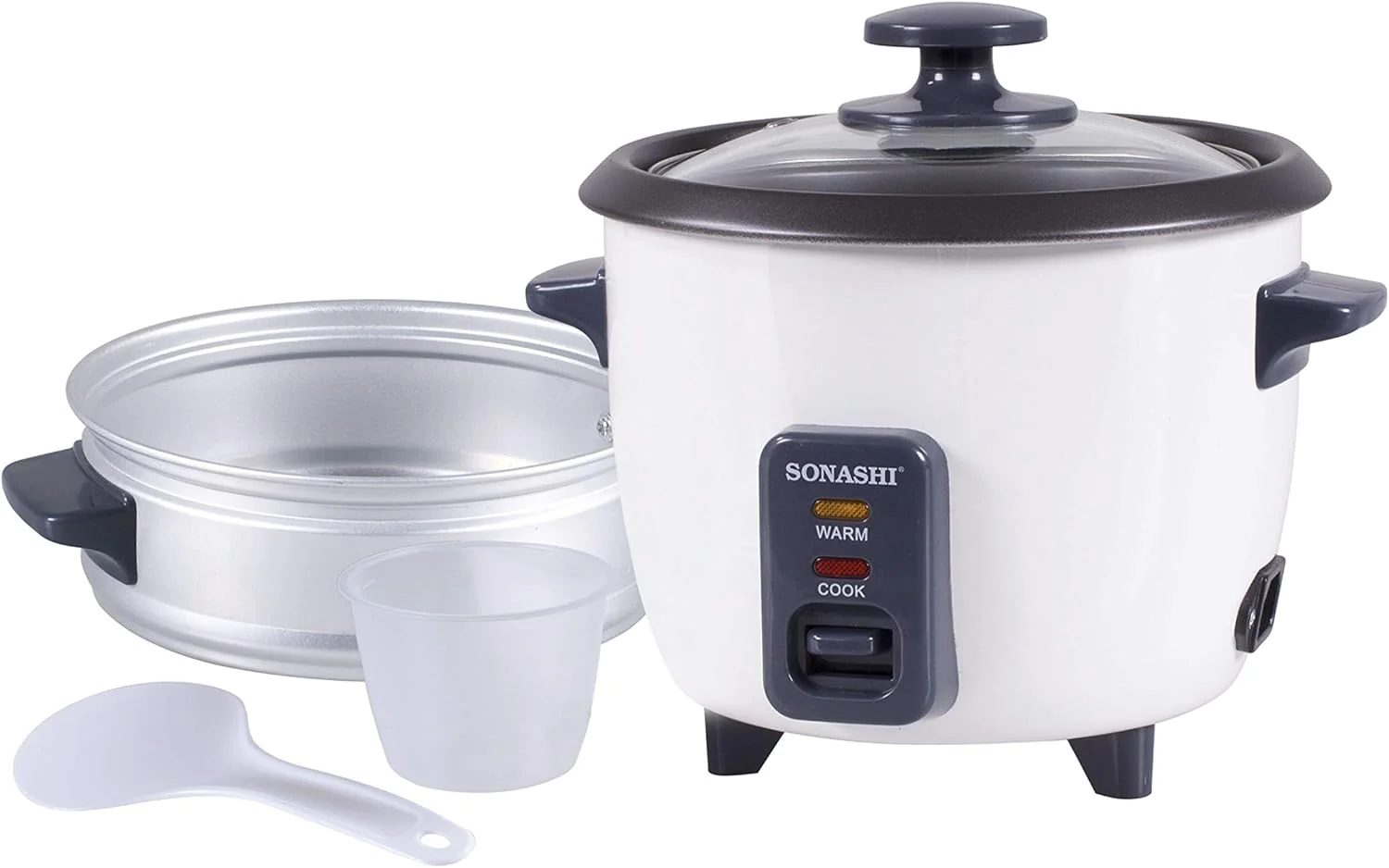 SONASHI SRC-328 Rice cooker, Removable Cooking Pot with metal housing, tempered glass lid | Home Appliances - Image 3