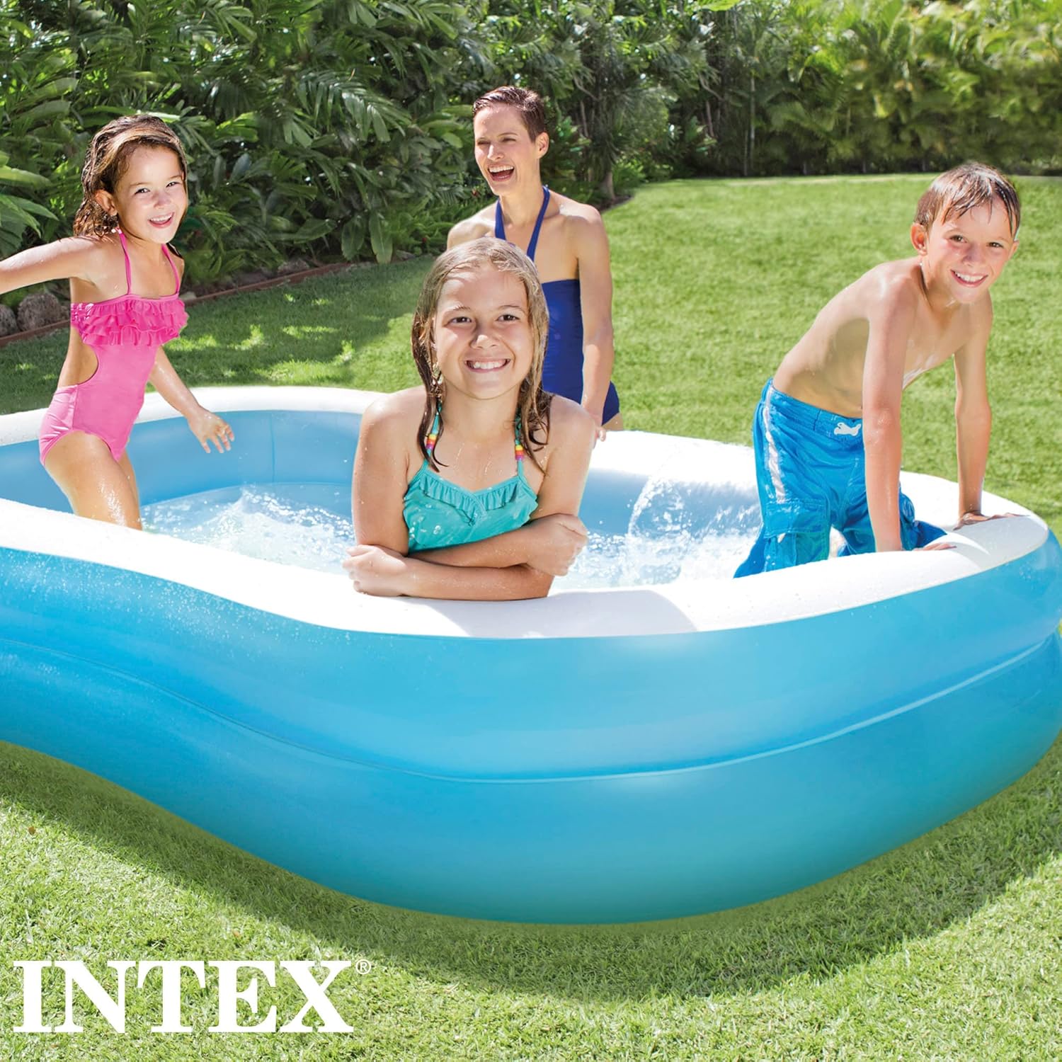 Intex 57180 Swim Center Family Inflatable Pool – 203 x 152 x 48 cm | Blue - Image 4