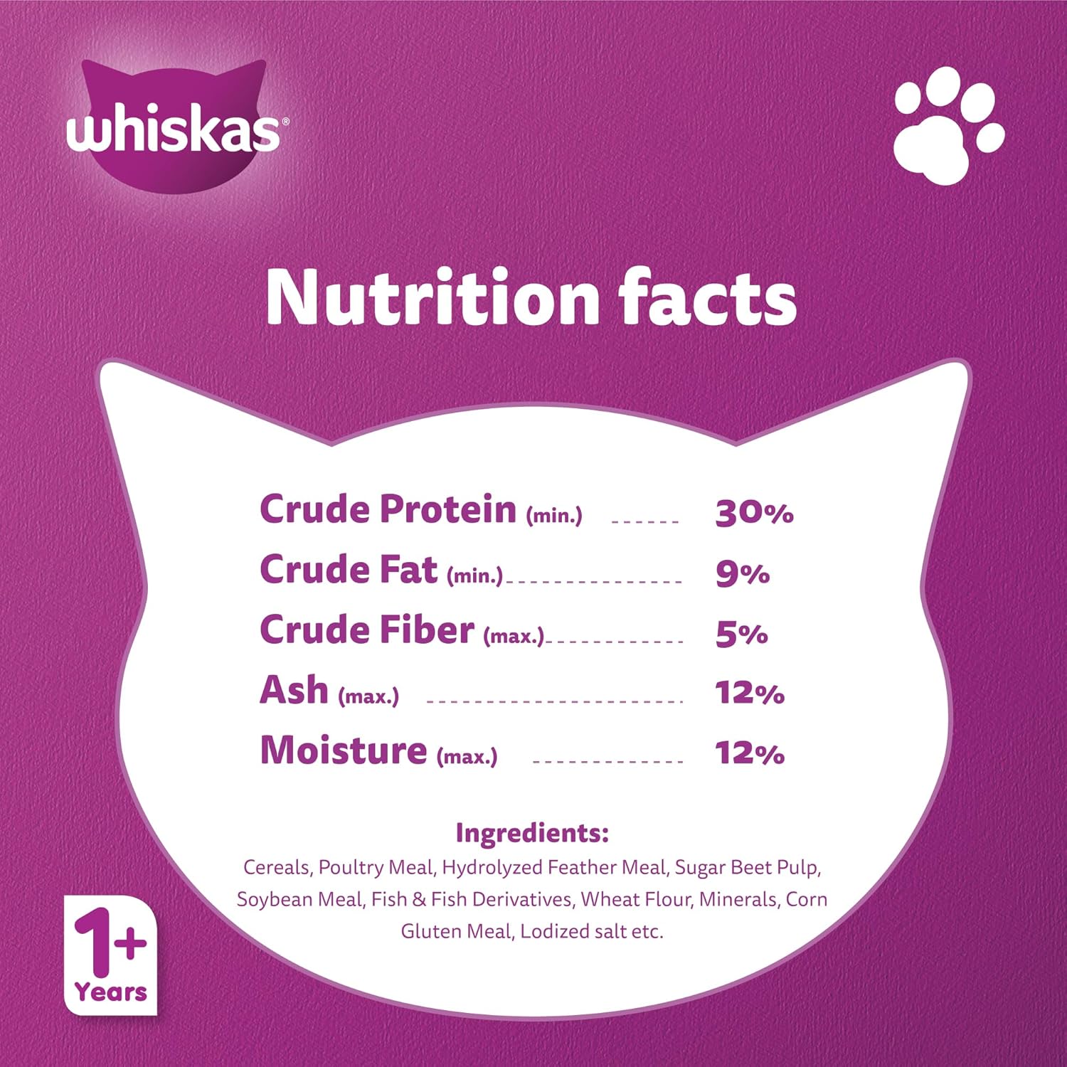 Whiskas Ocean Fish Dry Cat Food, Bag of 480g, for Adult Cats 1+ Years, Complete Nutrition and Great Taste Cat Dry Food - Image 4