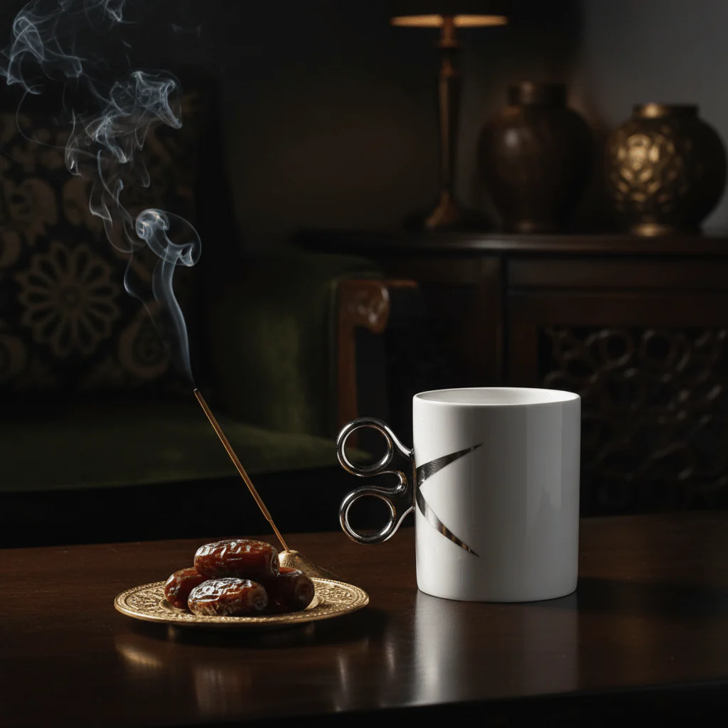 White Artisan Scissors-Handle Ceramic Mug | 300ml - Image 4
