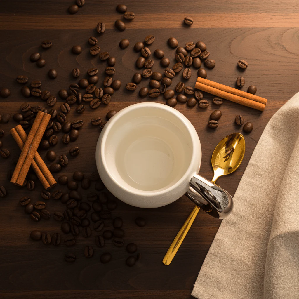 Luxe Ceramic Mug with Chrome Silver Handle | 350ml - Image 3
