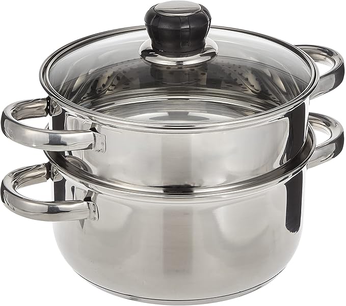 Wilson 2 Layer Stainless Steel Steamer Set 20cm Jy-174/20 Silver