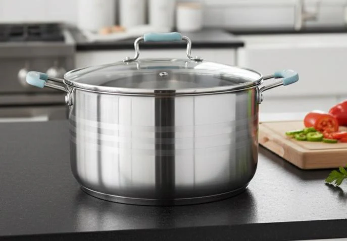 Wilson Stainless Steel Casserole with Glass Lid 32cm, 15.7L