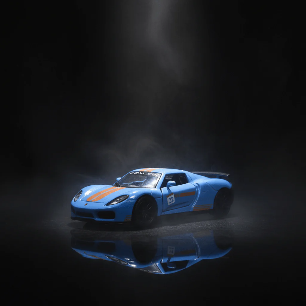 WJ Die-Cast Model Car 1:36 Scale – Blue Sports Car (Ages 3+) - Image 3