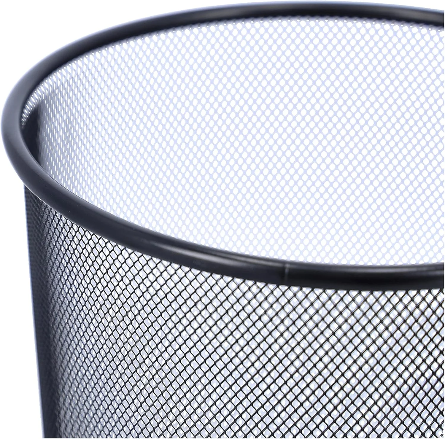 ÿAKDC waste bin portable round metal small trash can wastebasket, garbage container bin paper bin compact design ideal for bathrooms, kitchens, home offices & more,rf9956, multi - Image 3