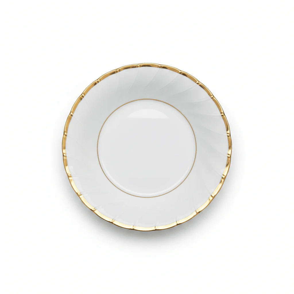 Yamatsu White Porcelain Soup Bowl with Gold Rim — 7.5 Inch | Premium Dining Serveware - Image 4