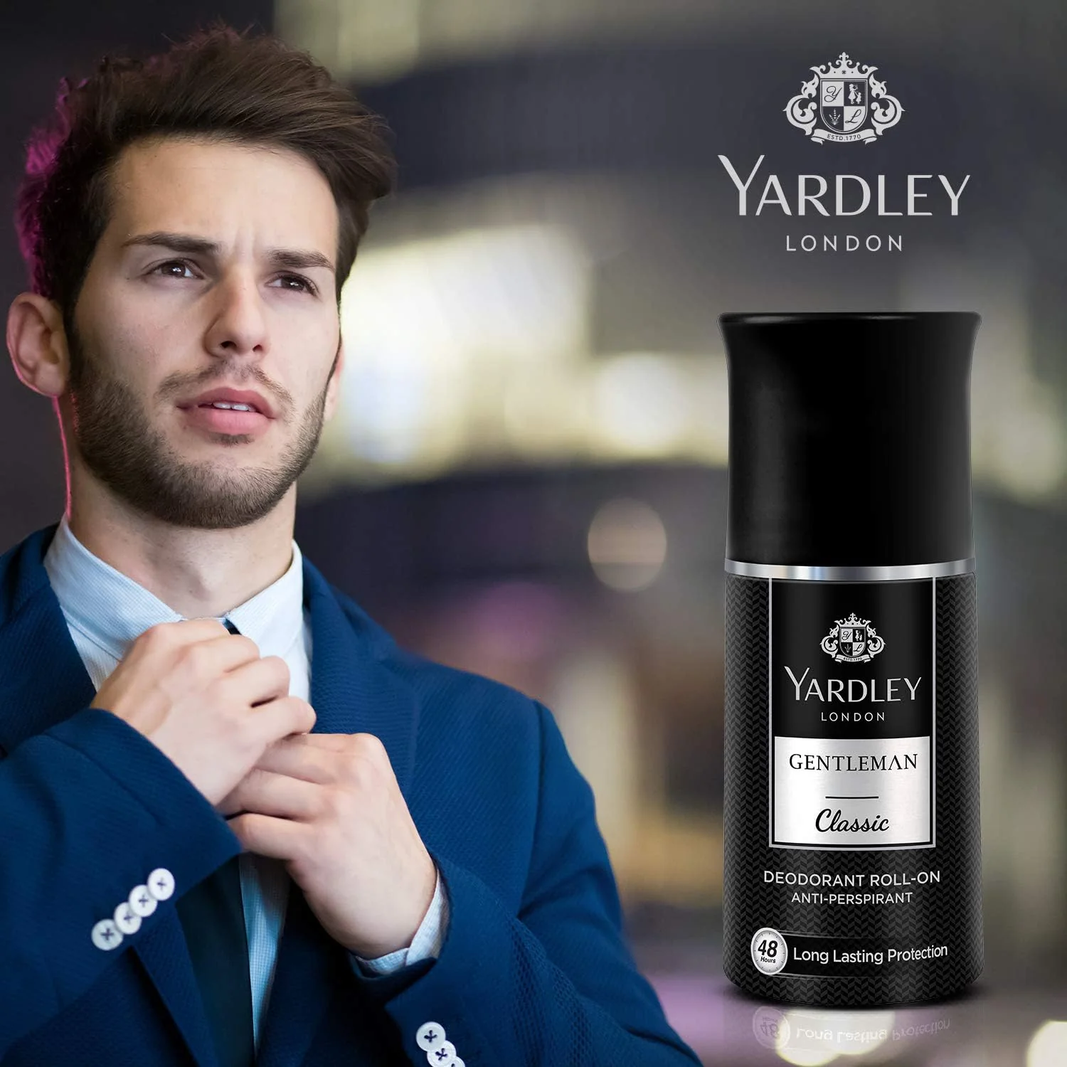 Yardley London Gentleman Classic Deodorant Roll On Effective Underarm Shield With Day-long Perspiration Regulator-50ML - Image 2