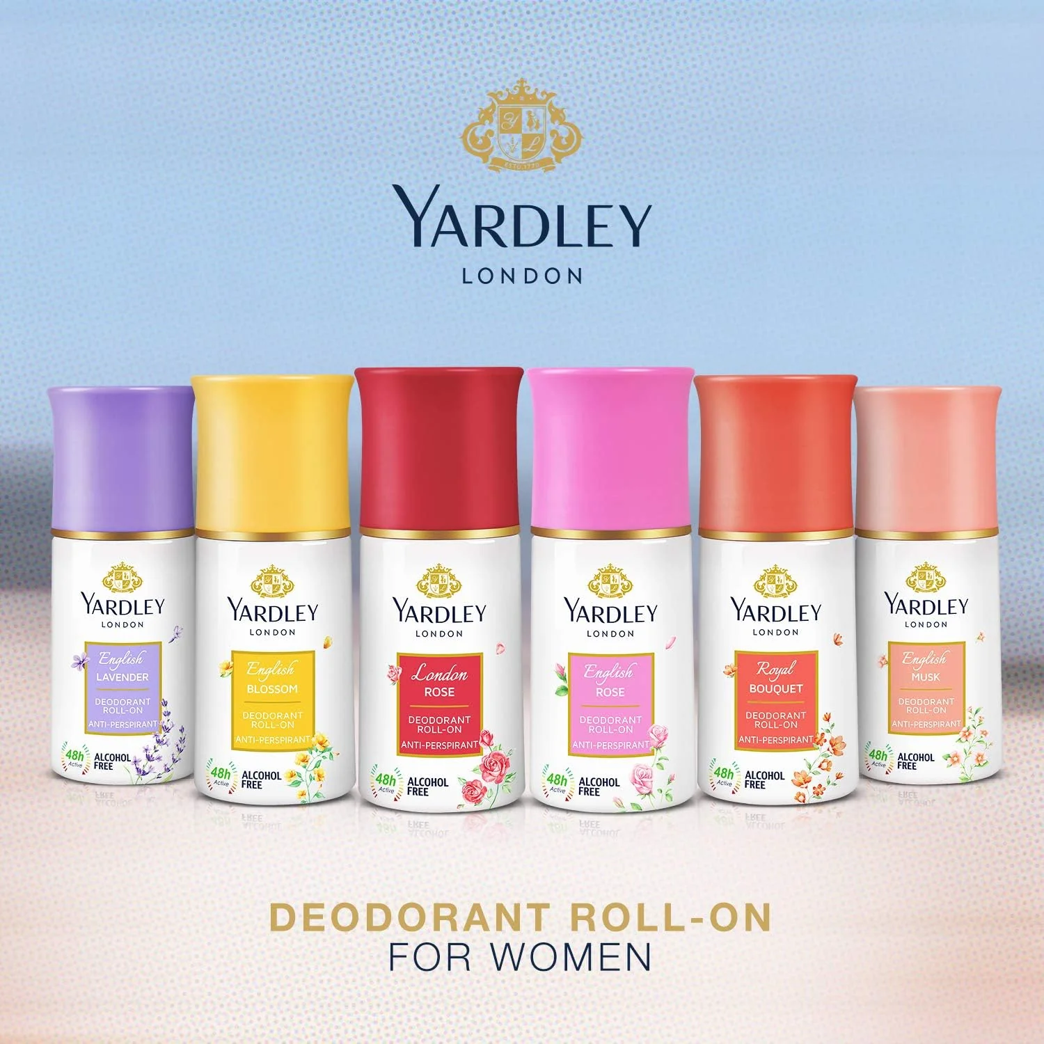 Yardley London Roll-On Duo - 50ML X 2 English Lavender + London Rose 28H Sweat Protection Long Lasting Floral Fragrance For Women - Image 3
