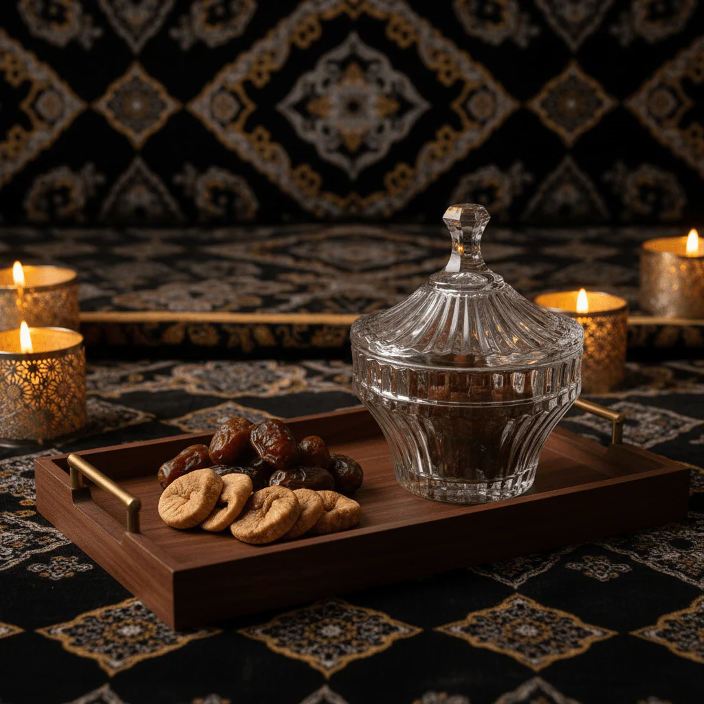 Yesink Decorative Diamond-Cut Glass Candy Jar with Lid – Elegant Storage for Sweets & Treats (10×10 cm) - Image 3