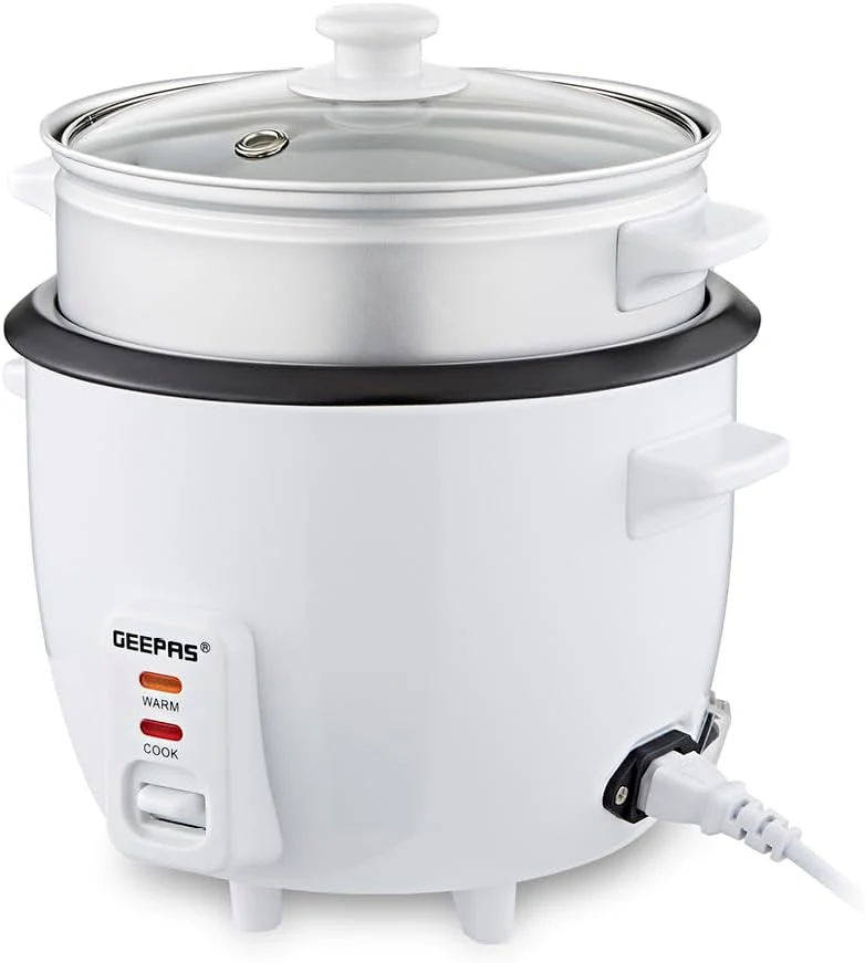 Geepas 400W Rice Cooker with Non-Stick Cooking Pot, 1 Liter Capacity