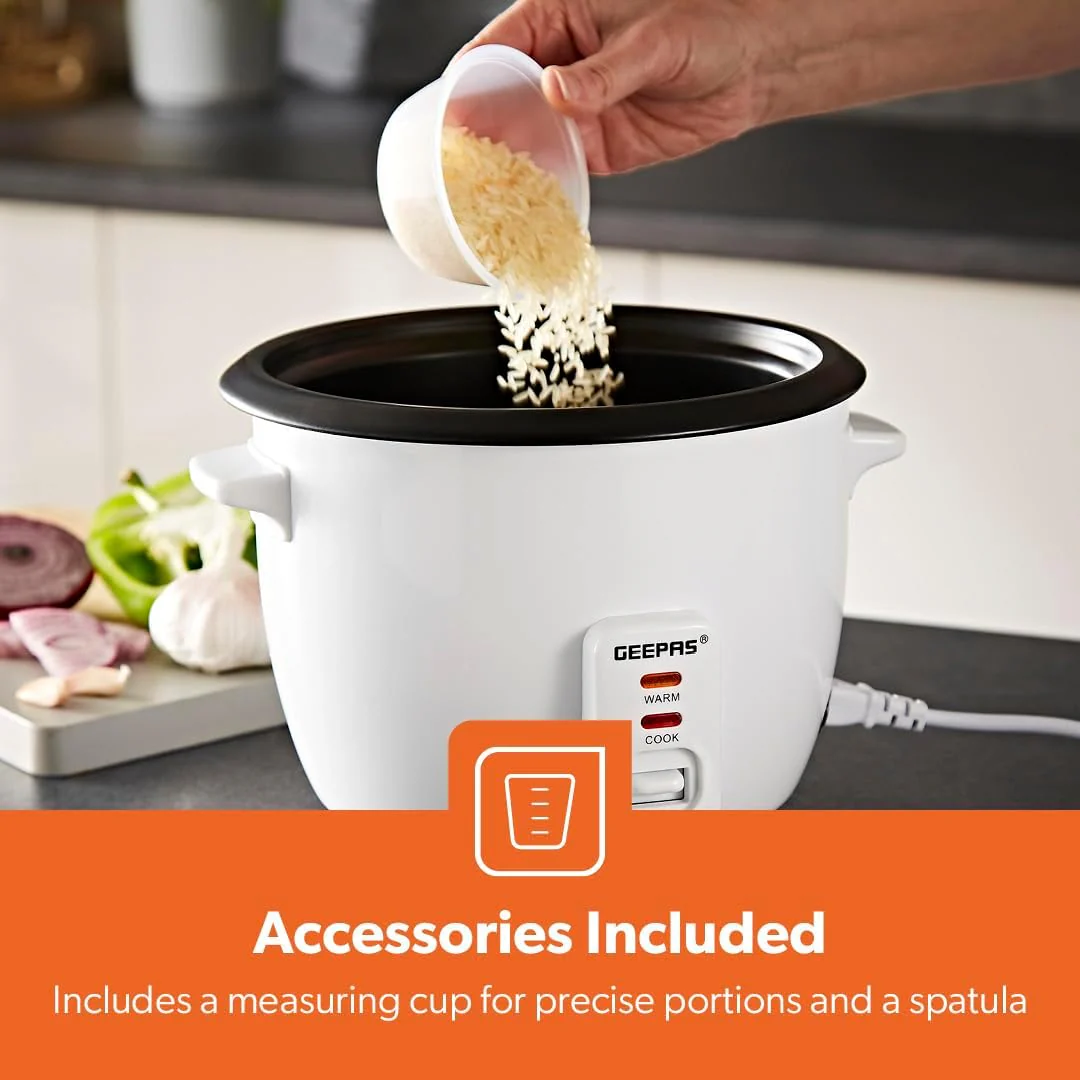 Geepas 400W Rice Cooker with Non-Stick Cooking Pot, 1 Liter Capacity - Image 2