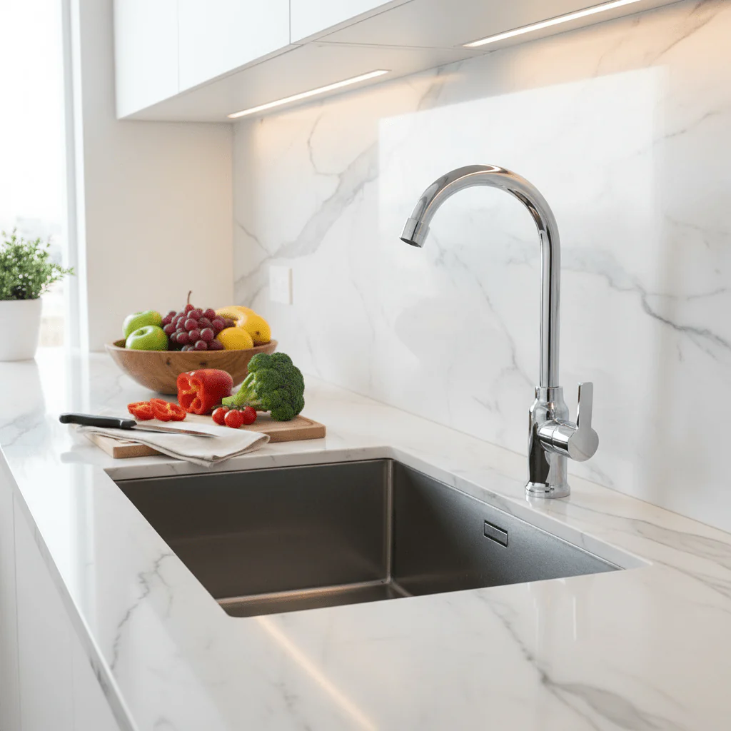 YOUMEI Stainless Steel Flexible Water Tap Extension Kitchen Sink Attachment-35CM - Image 2