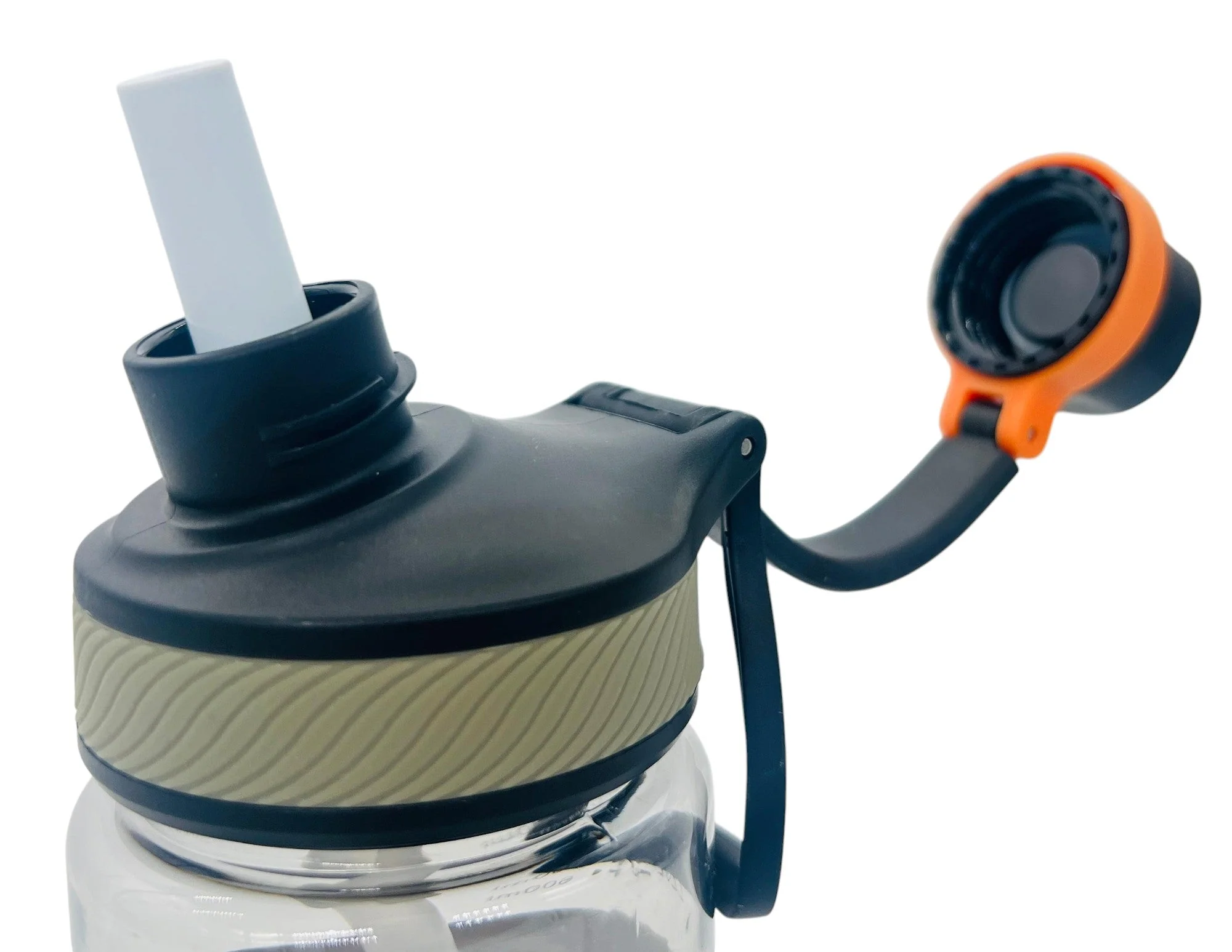 Yukang Transparent Plastic Water Bottle 650ml, Black - Image 3