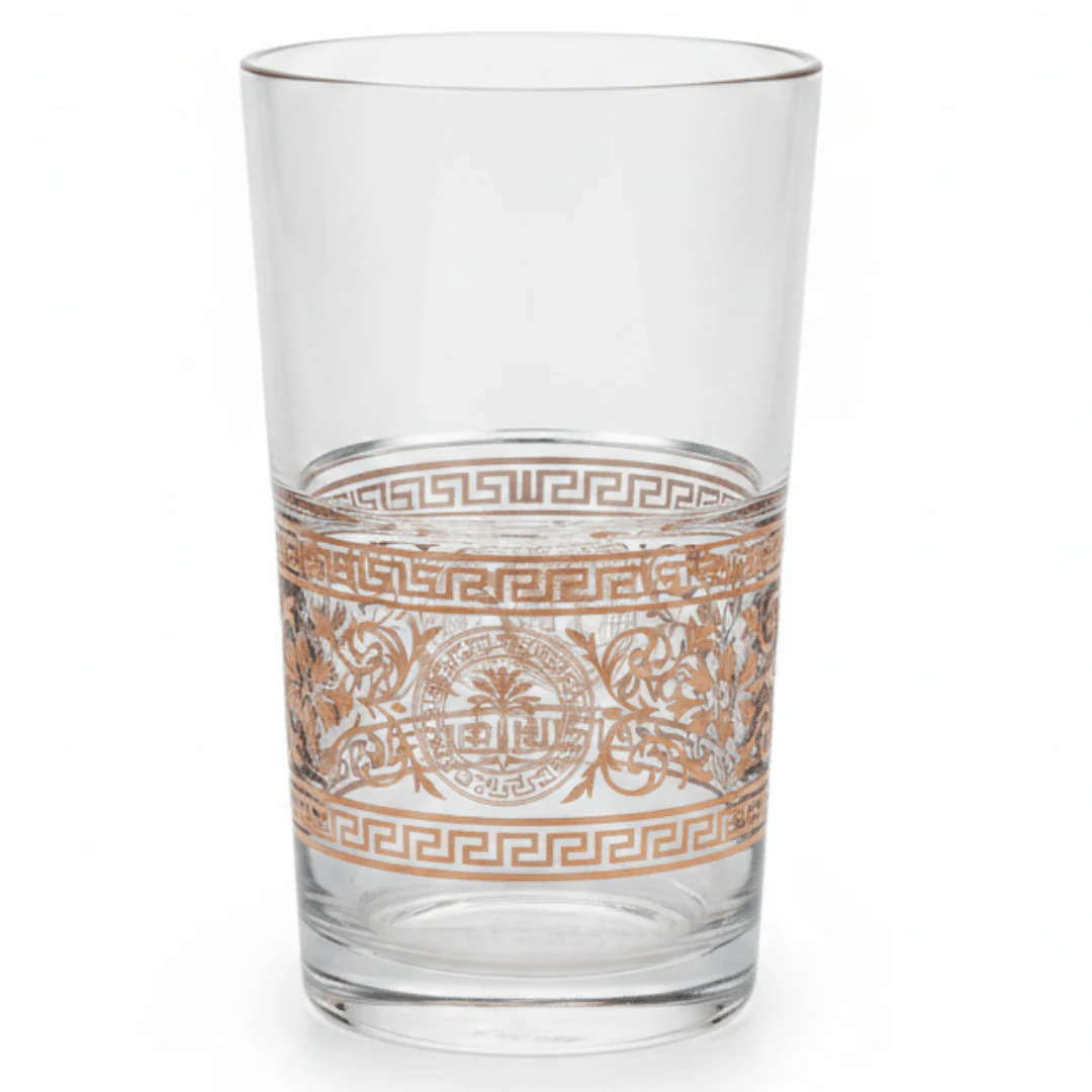 Yuniverse Rose Luxe Decorative Acrylic Tumbler with Metallic Rose Gold Design – 13.5 cm