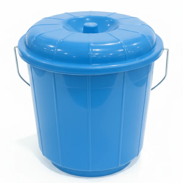 Zain Plastic Bucket with Lid – 5L – Blue – Extra Large Plastic Bucket for Household & Commercial Use
