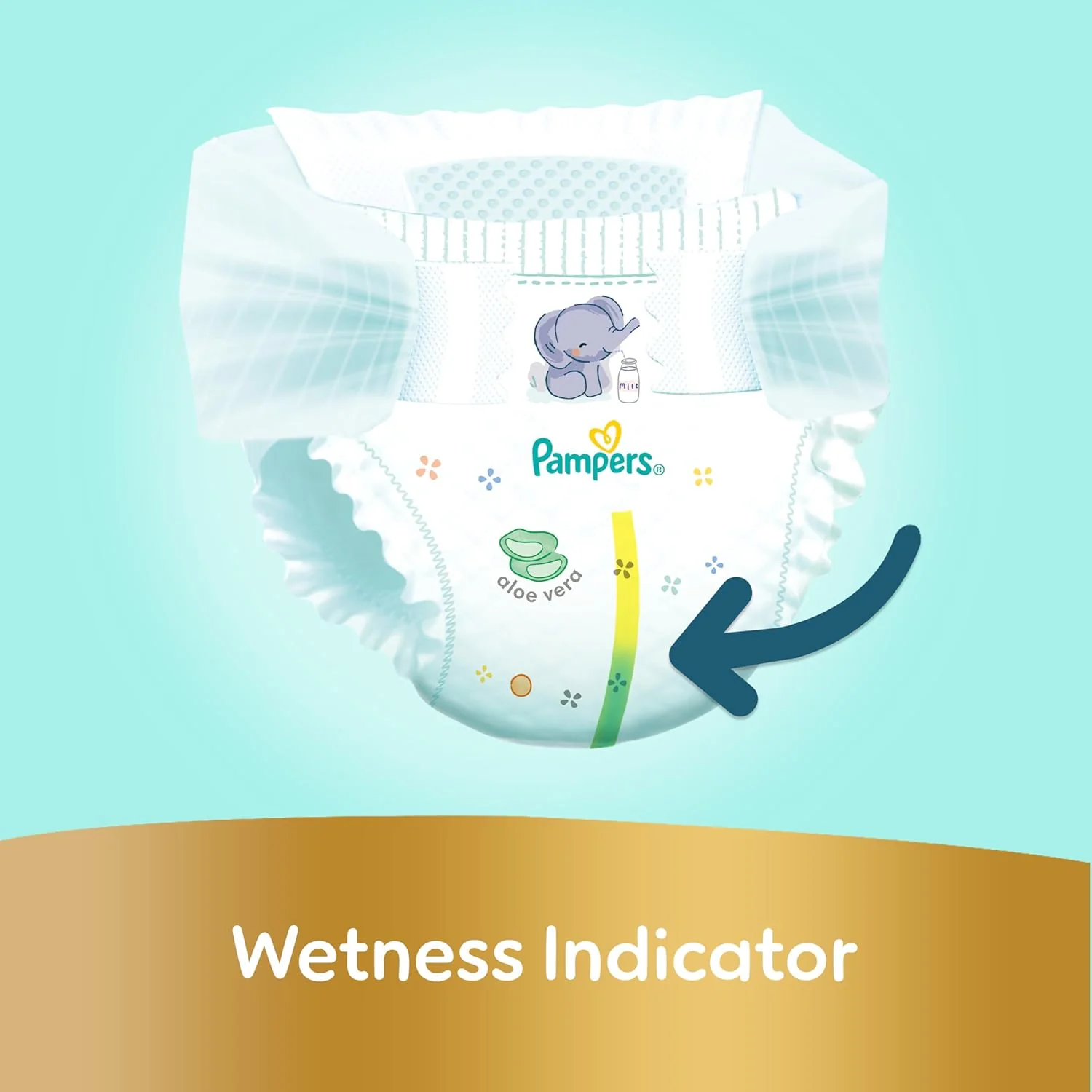 Pampers Ultimate Comfort Taped Diapers, Size 2, 3-8kg, Lotion infused with Aloe Vera and Vitamin E, x1000 Leak Locks Technology for Leakage Protection, MIP, 46 Count - Image 5