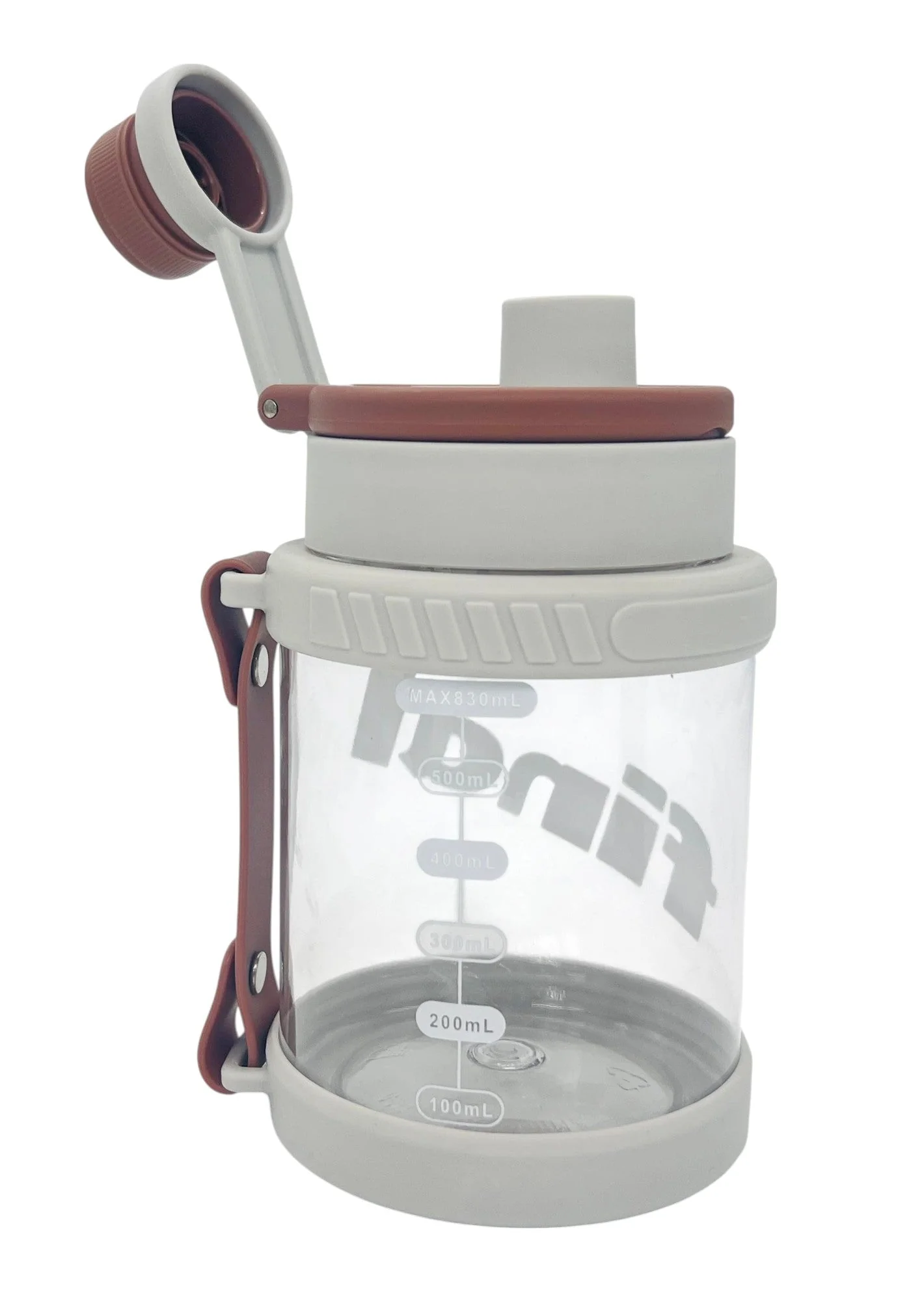 Zhibo Plastic Water Bottle 830ml, Off White - Image 2