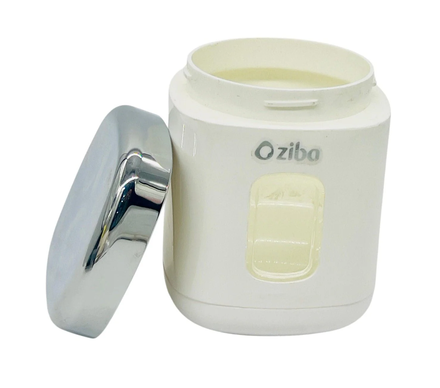 ZIBA Canister Jar 750ml, White/Silver - Image 2