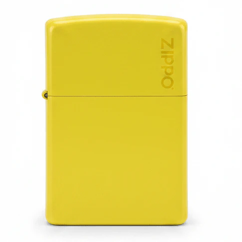 Zippo Bright Sunflower Yellow Metal Flip-Top Refillable Lighter, Smooth Gloss Finish (6×4 cm)