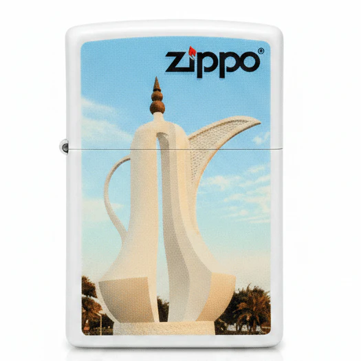 Zippo Gold Flip Top Refillable Metal Lighter Qatar Dallah Pot Design Windproof Collectible 6×4 cm