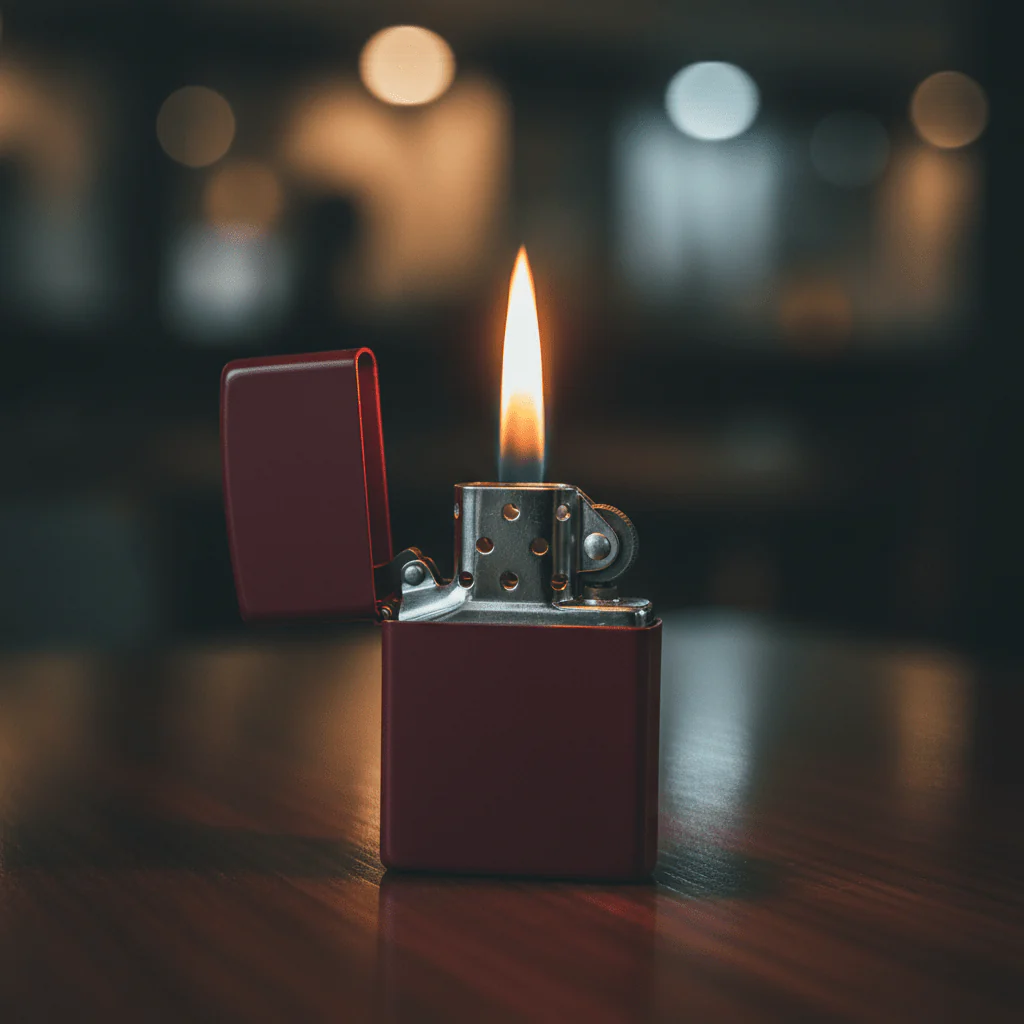 Zippo Merlot Matte Metal Flip-Top Lighter, Deep Wine Color Finish Refillable Pocket Style (6×4 cm) - Image 2