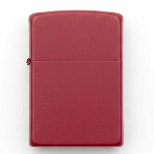 Zippo Red Brick Matte Metal Flip-Top Lighter, Textured Finish Refillable Pocket Lighter (6×4 cm)